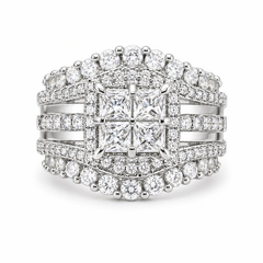 5-in-1 Diamond Accented Ring Stack
