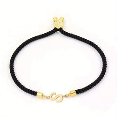Adjustable Angled Serif Letter Initial Bracelets - Veinci