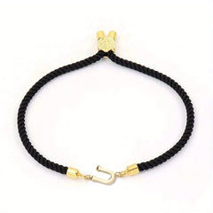 Adjustable Angled Serif Letter Initial Bracelets - Veinci