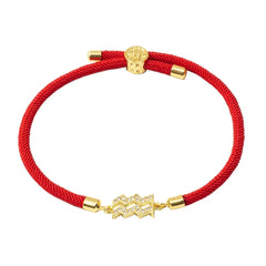 Adjustable Diamond Zodiac Sign Bracelet - Veinci