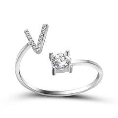 Adjustable Letter Initial Ring - Veinci