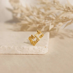 Adjustable Personalized Name(s) Wrap Ring - Veinci