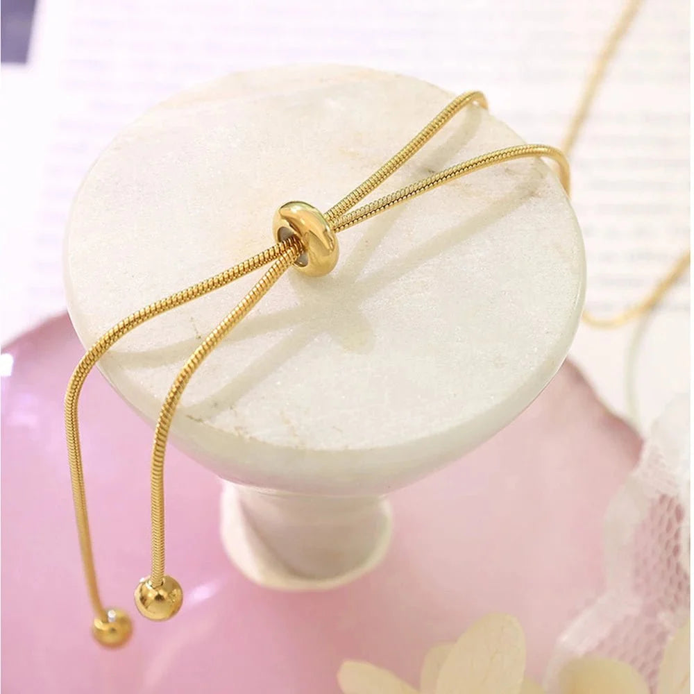 Adjustable Snake Chain Lariat Necklace - Veinci