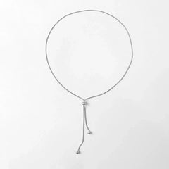 Adjustable Snake Chain Lariat Necklace - Veinci
