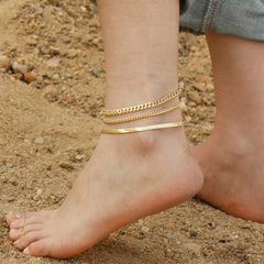 3-Piece Classic Anklet Stack