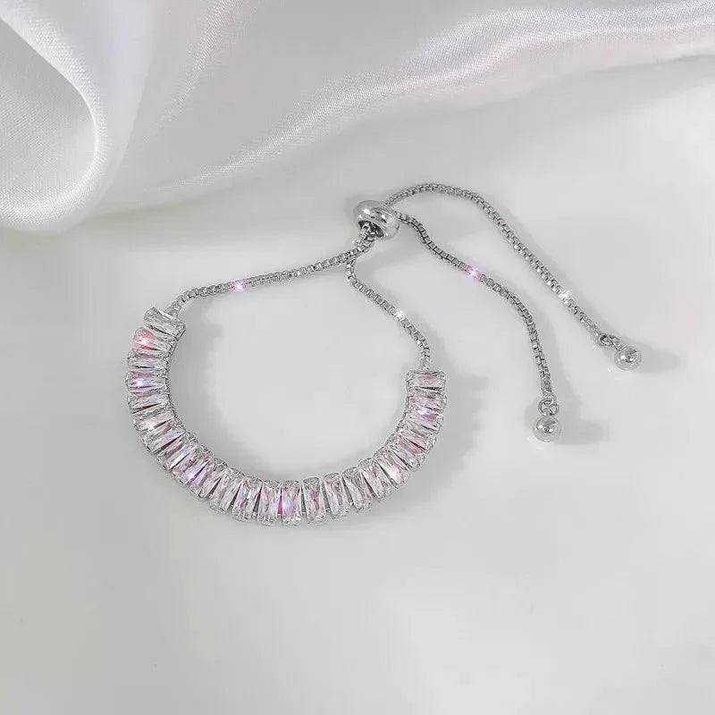 Baguette Crystal Adjustable Tennis Bracelets - Veinci