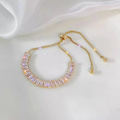 Baguette Crystal Adjustable Tennis Bracelets - Veinci