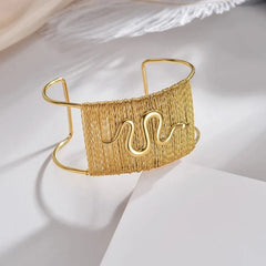 Bold Boho Wide Opening Cuff Bracelet - Veinci
