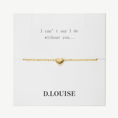 Bridesmaid Dainty Heart Bracelet