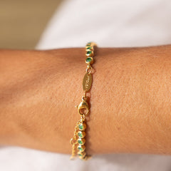 Green Tennis Bracelet