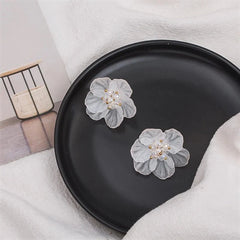 Classy Transparent Floral Hibiscus Earrings - Veinci