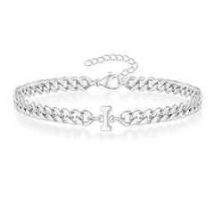 Couples Letter Initial Cuban Bracelet - Veinci