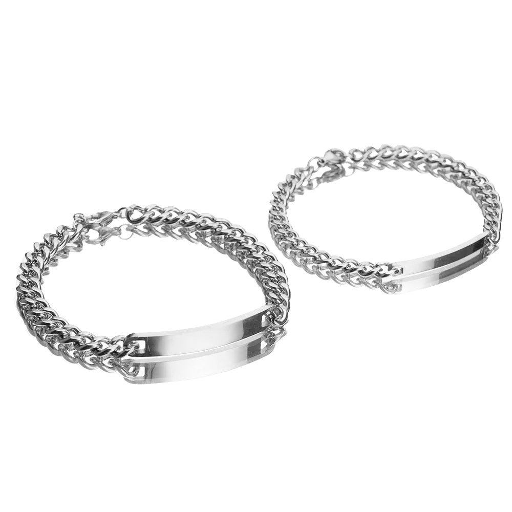 Customized Cuban Link Name Band Bracelets - Veinci