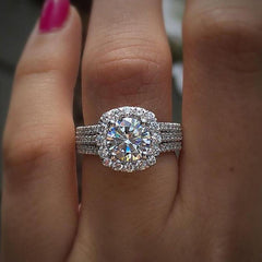 Bold Three Row Pavé Ring