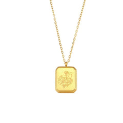 Dainty Birth Month Flower Necklace - Veinci