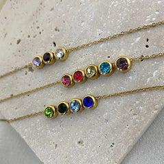 Dainty Birthstone Chain Bracelet - Veinci