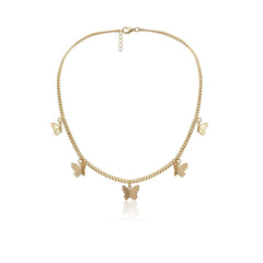 Dainty Butterfly Choker Necklace - Veinci