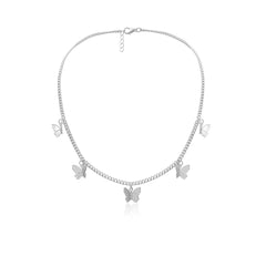 Dainty Butterfly Choker Necklace - Veinci