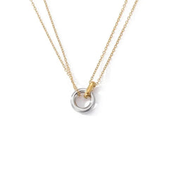 Dainty Circular Layered Love Necklace - Veinci