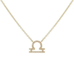 Dainty Diamond Zodiac Sign Necklace - Veinci