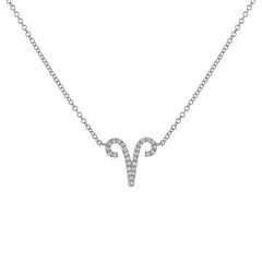 Dainty Diamond Zodiac Sign Necklace - Veinci