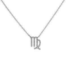 Dainty Diamond Zodiac Sign Necklace - Veinci