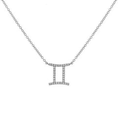 Dainty Diamond Zodiac Sign Necklace - Veinci