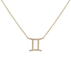 Dainty Diamond Zodiac Sign Necklace - Veinci
