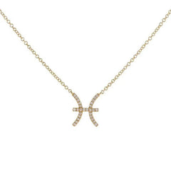 Dainty Diamond Zodiac Sign Necklace - Veinci