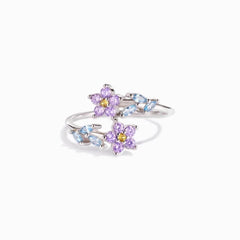 Dainty Forget - Me - Nots Floral Ring - Veinci