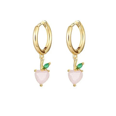 Dainty Fruit Hoop & Stud Earrings - Veinci