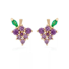 Dainty Fruit Hoop & Stud Earrings - Veinci