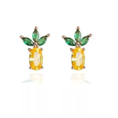 Dainty Fruit Hoop & Stud Earrings - Veinci