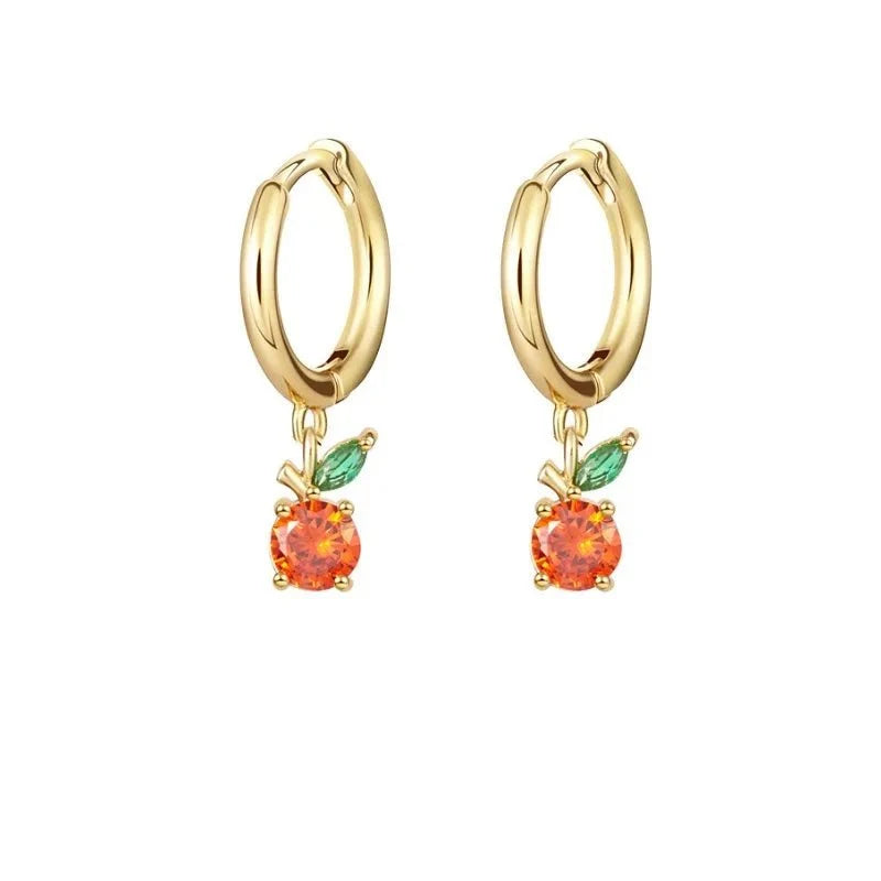 Dainty Fruit Hoop & Stud Earrings - Veinci