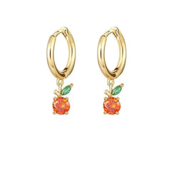 Dainty Fruit Hoop & Stud Earrings - Veinci