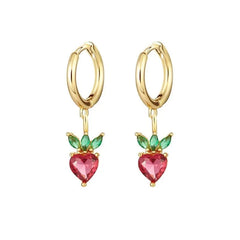 Dainty Fruit Hoop & Stud Earrings - Veinci