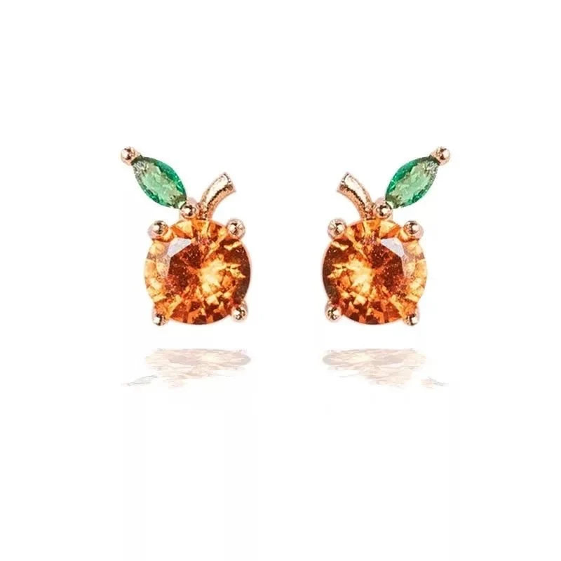 Dainty Fruit Hoop & Stud Earrings - Veinci