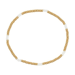 Dainty Gold Beaded Pearl Bracelets - Veinci