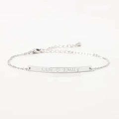 Dainty Thin Engraving Bracelet - Veinci