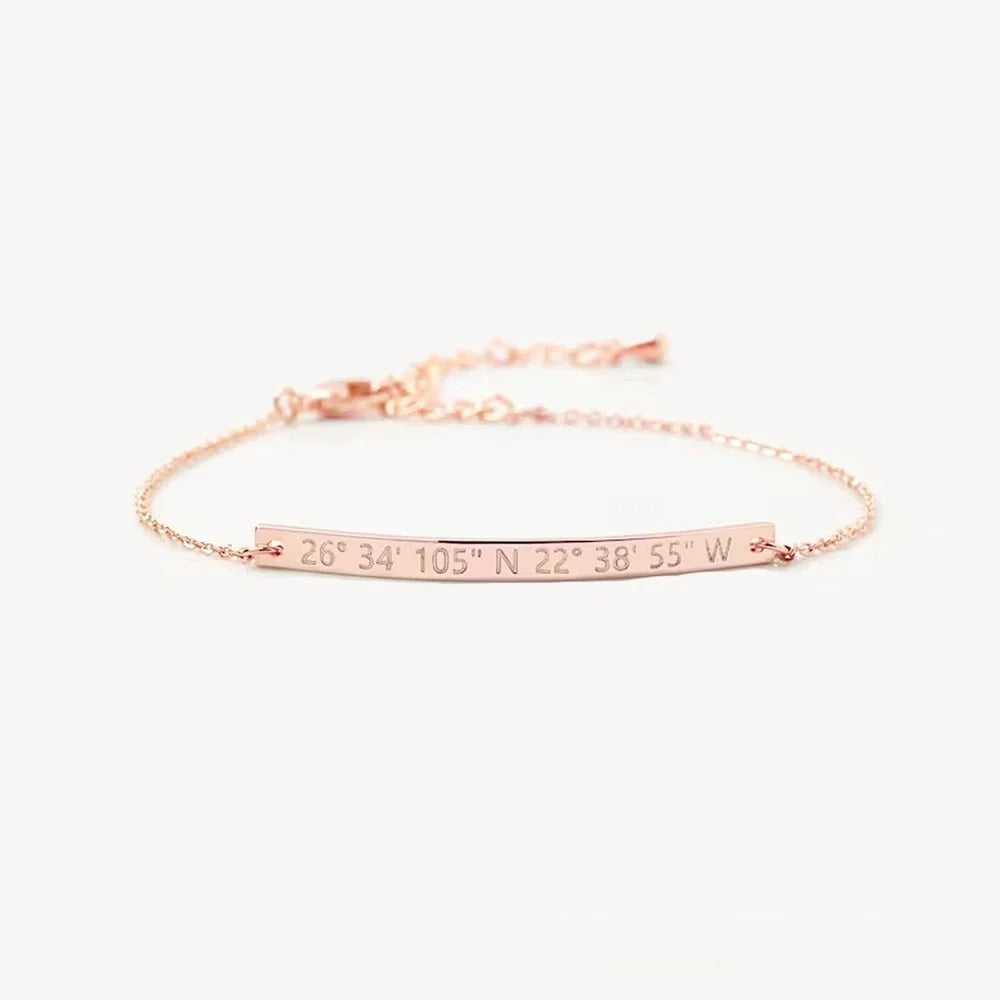Dainty Thin Engraving Bracelet - Veinci