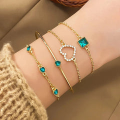 Diamond Statement Bracelet Stacks - Veinci