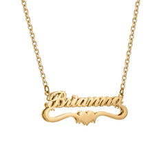 Personalized Name Plate Heart Necklace