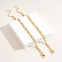 14K Elegant Double Sided Panther Link Anklet