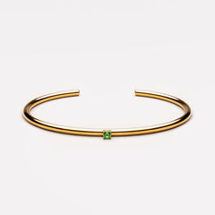 Thin Emerald Cuff