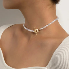 Floral Choker Flower Clasp Necklace - Veinci