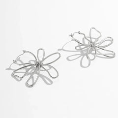 Floral Knot Outline Earrings - Veinci