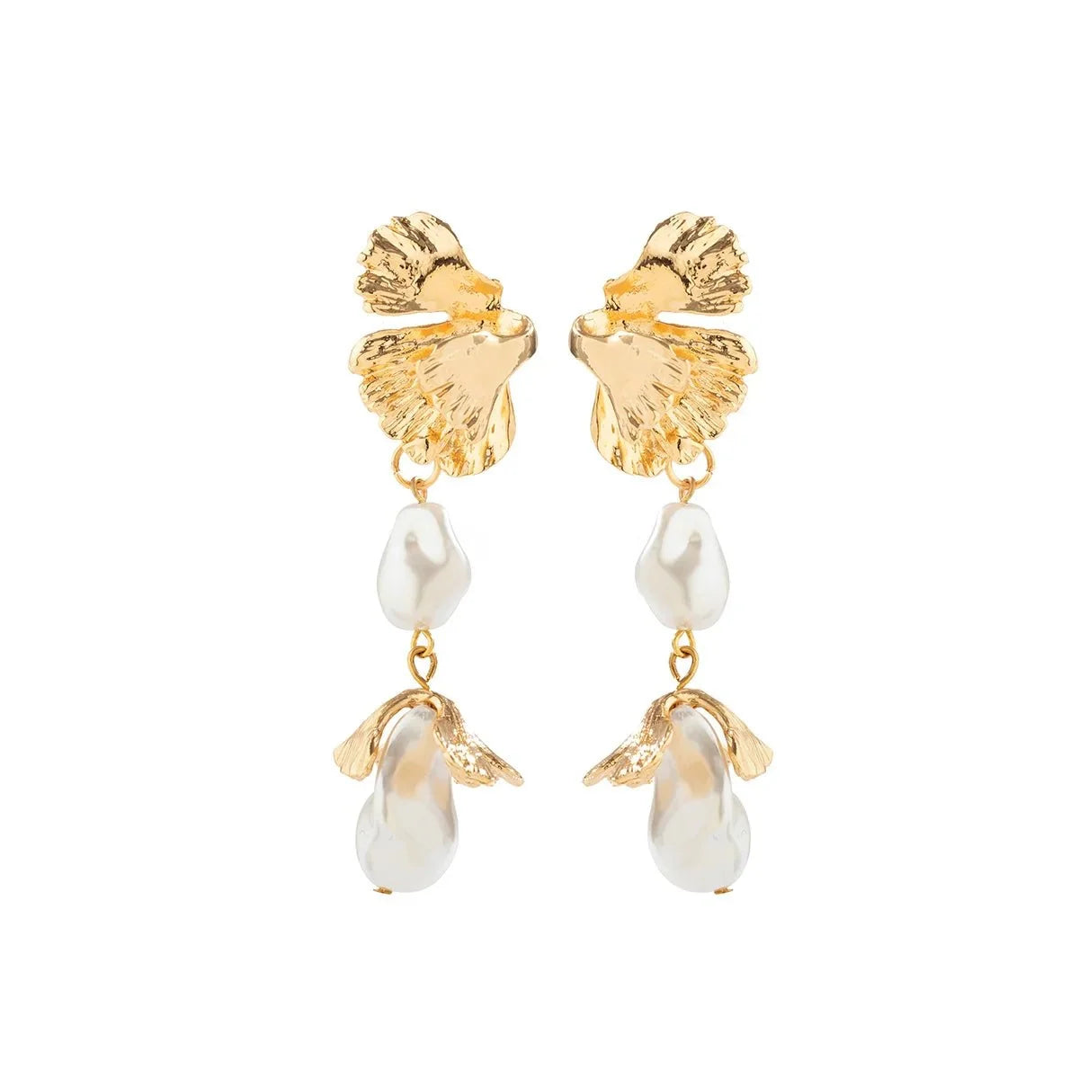Floral Pearl Blooming Earrings - Veinci
