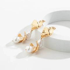 Floral Pearl Blooming Earrings - Veinci