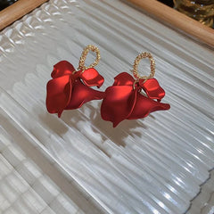 Floral Rose Petal Earrings - Veinci