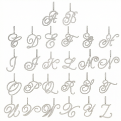 Luxe Cursive Diamond Accented Initial Necklace